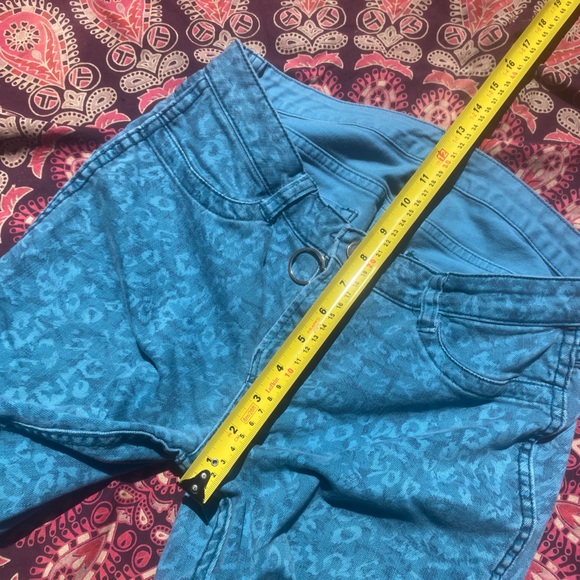 Calvin Klein Reversible Jeans Floral Leopard Print CK Straight Leg Pattern Denim - Picture 11 of 13